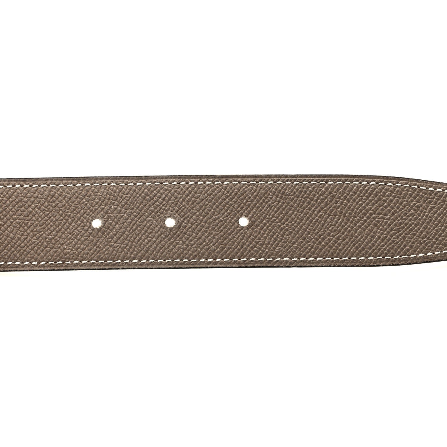 Hermes Epsom 32mm H Belt 85 34 White Etoupe 5 of 6