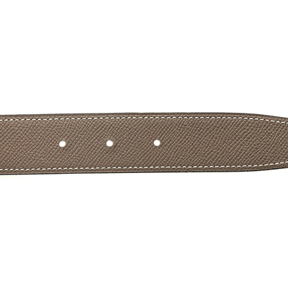 Hermes Epsom 32mm H Belt 85 34 White Etoupe 5 of 6