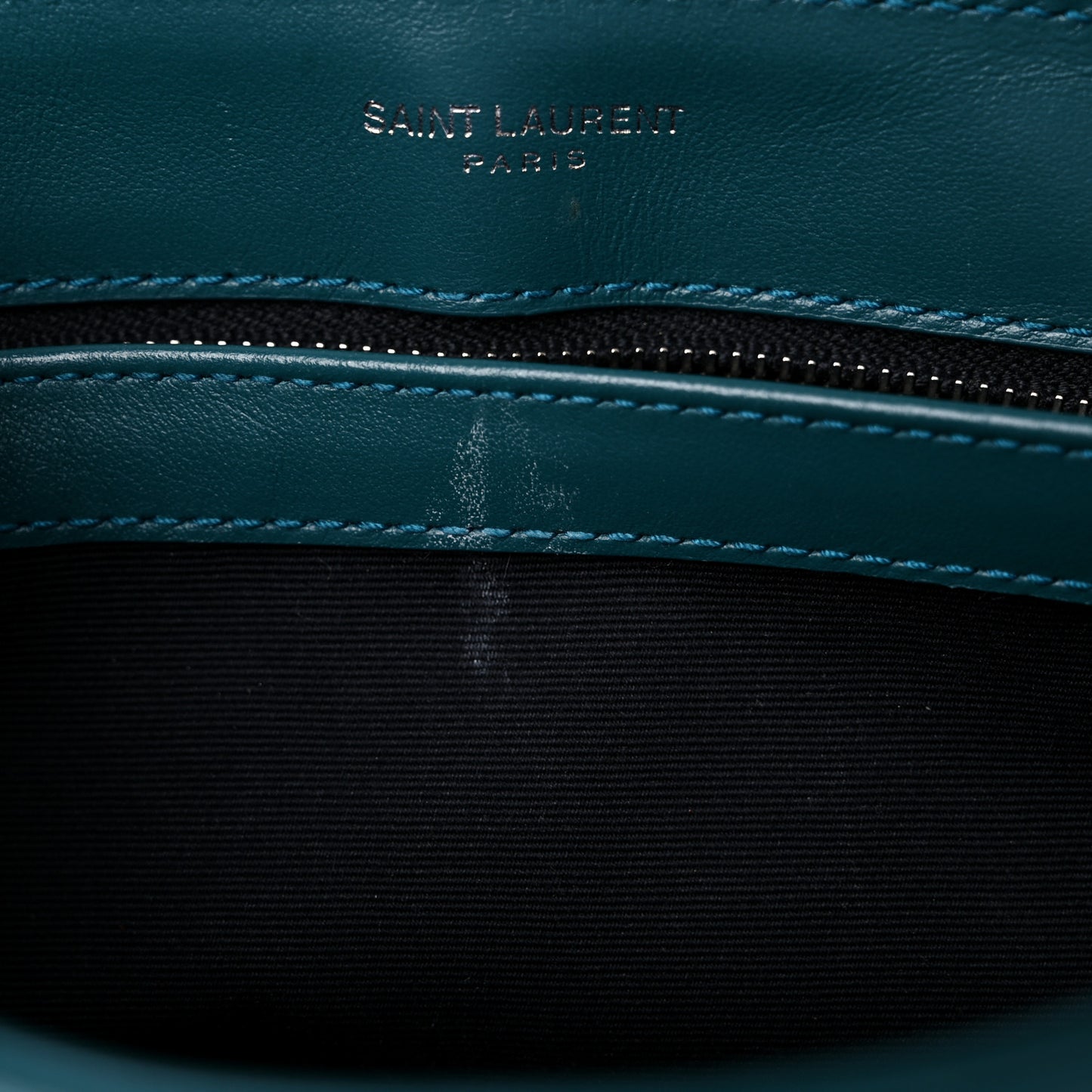 Calfskin Y Quilted Monogram Toy Loulou Satchel Dark Turquoise