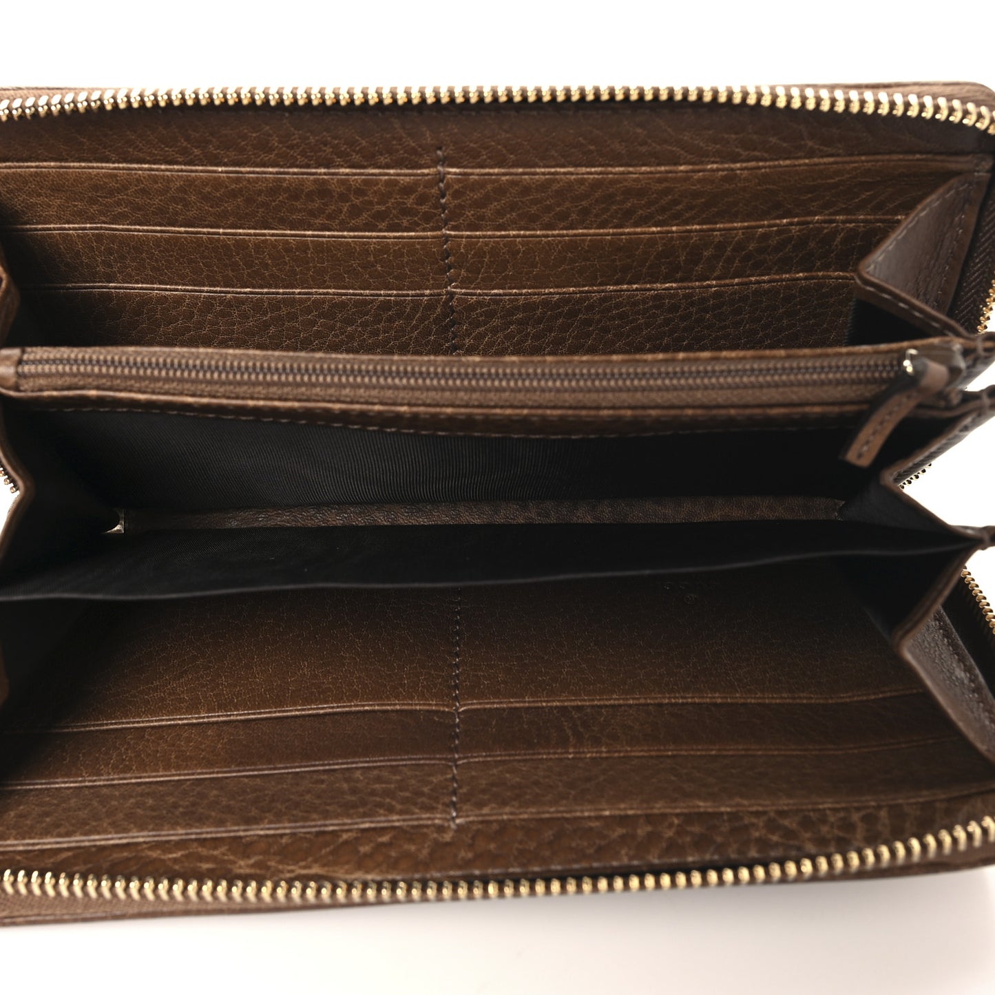 Guccissima Sukey Zip Around Wallet Brown