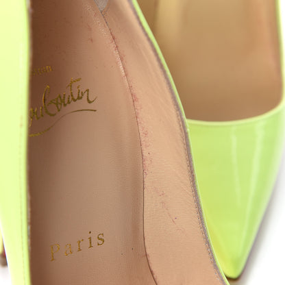 Christian Louboutin Patent So Kate 120 Pumps 35 Neon Yellow 8 of 9