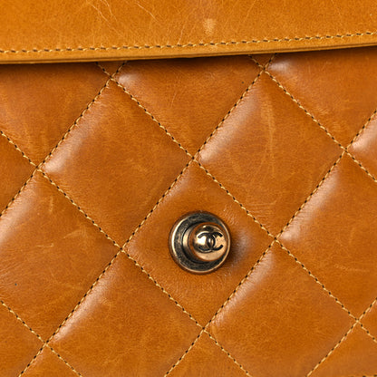 Chanel Glazed Calfskin Quilted Medium Perfect Edge Flap Yellow 24 of 32