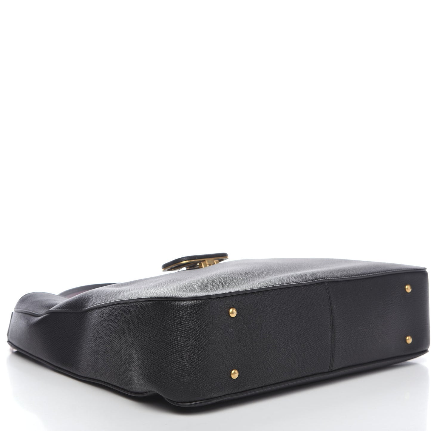 Grainy Calfskin VSling Hobo Bag Black