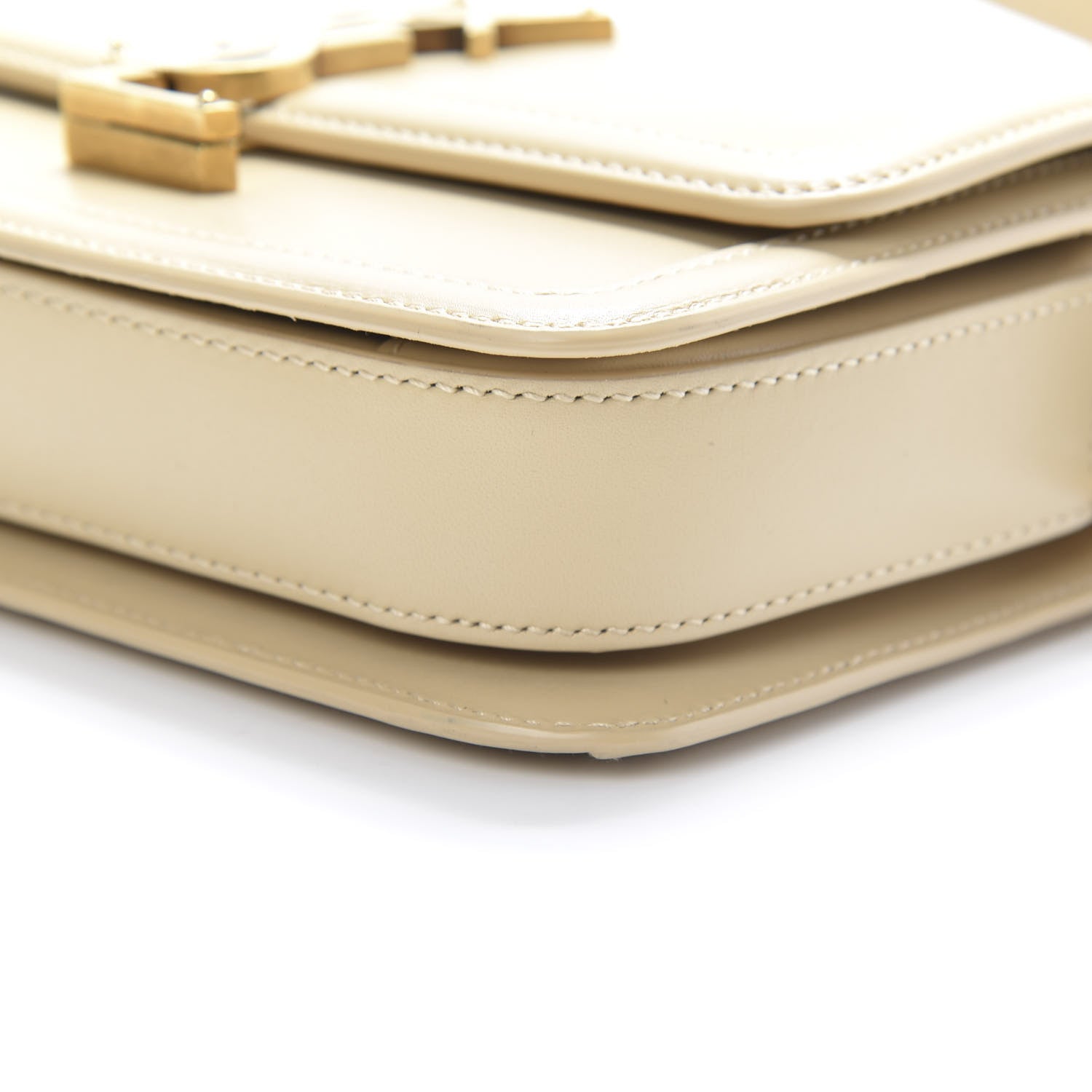 Saint Laurent Smooth Calfskin Small Solferino Satchel Ivory Natural 9 of 11