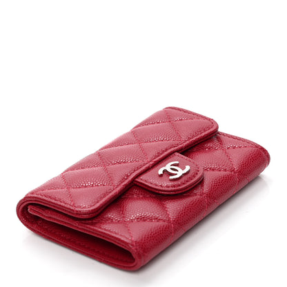 Chanel Caviar Quilted Flap Card Holder Red 3 of 4