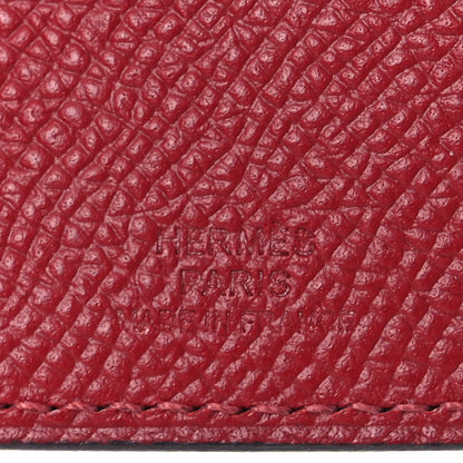Hermes Epsom Tarmac PM Passport Holder Rouge Grenat 5 of 7