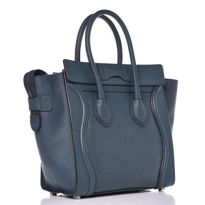 Celine Drummed Calfskin Micro Luggage Orage 3 of 11