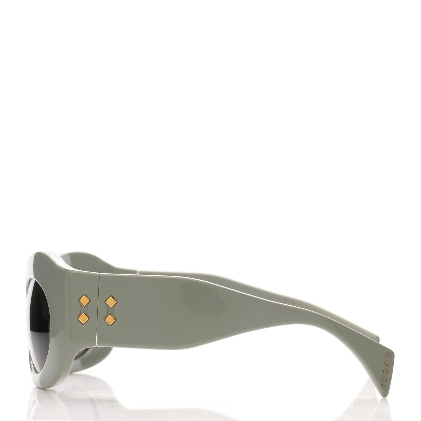 Acetate Frame Oval Sunglasses GG1463S Light Green