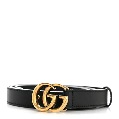 Gucci Calfskin Double G 20mm Belt 85 34 Black 1 of 5