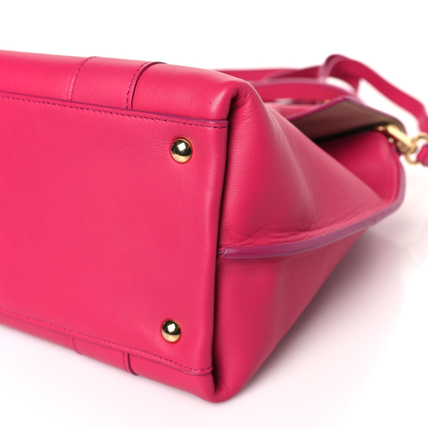 Salvatore Ferragamo Calfskin Large Sookie Satchel Agata Rosa 8 of 10