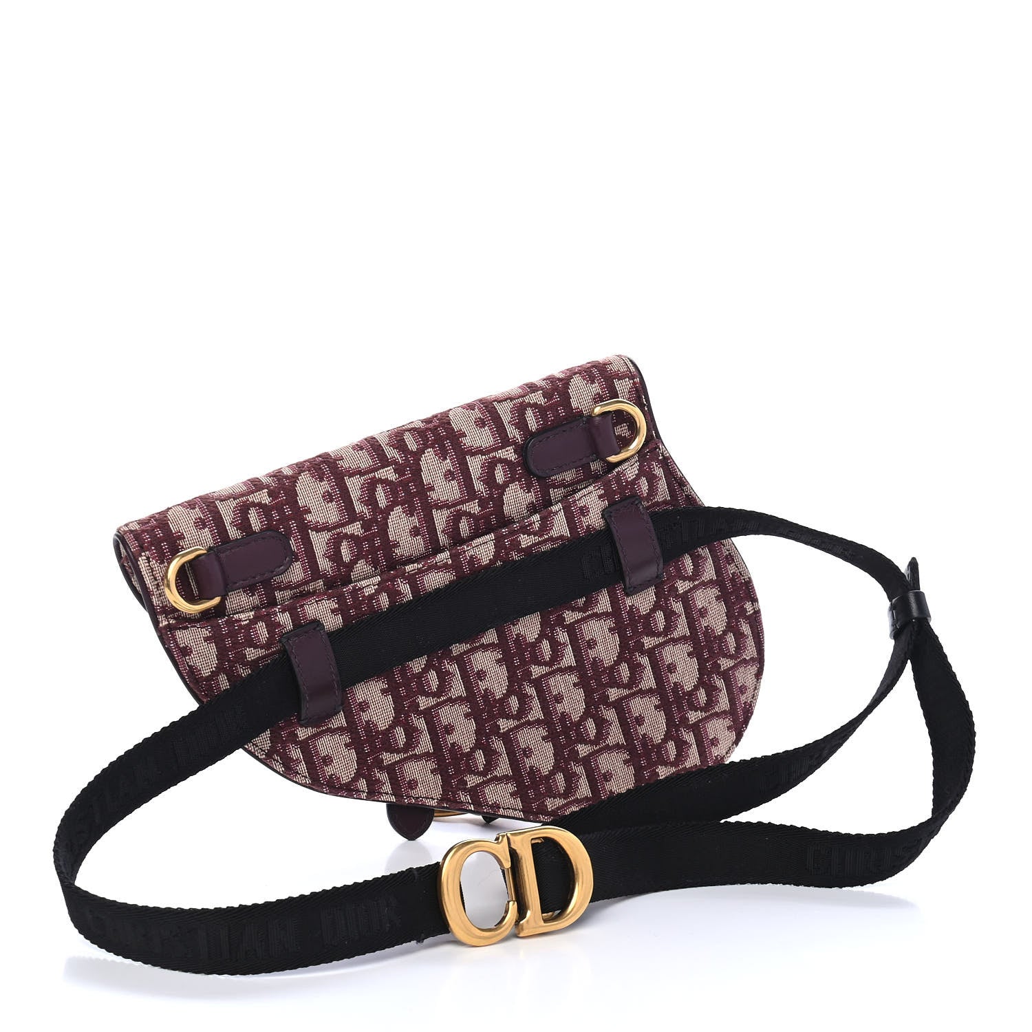 Christian Dior Oblique Saddle Belt Bag Bordeaux 3 of 9