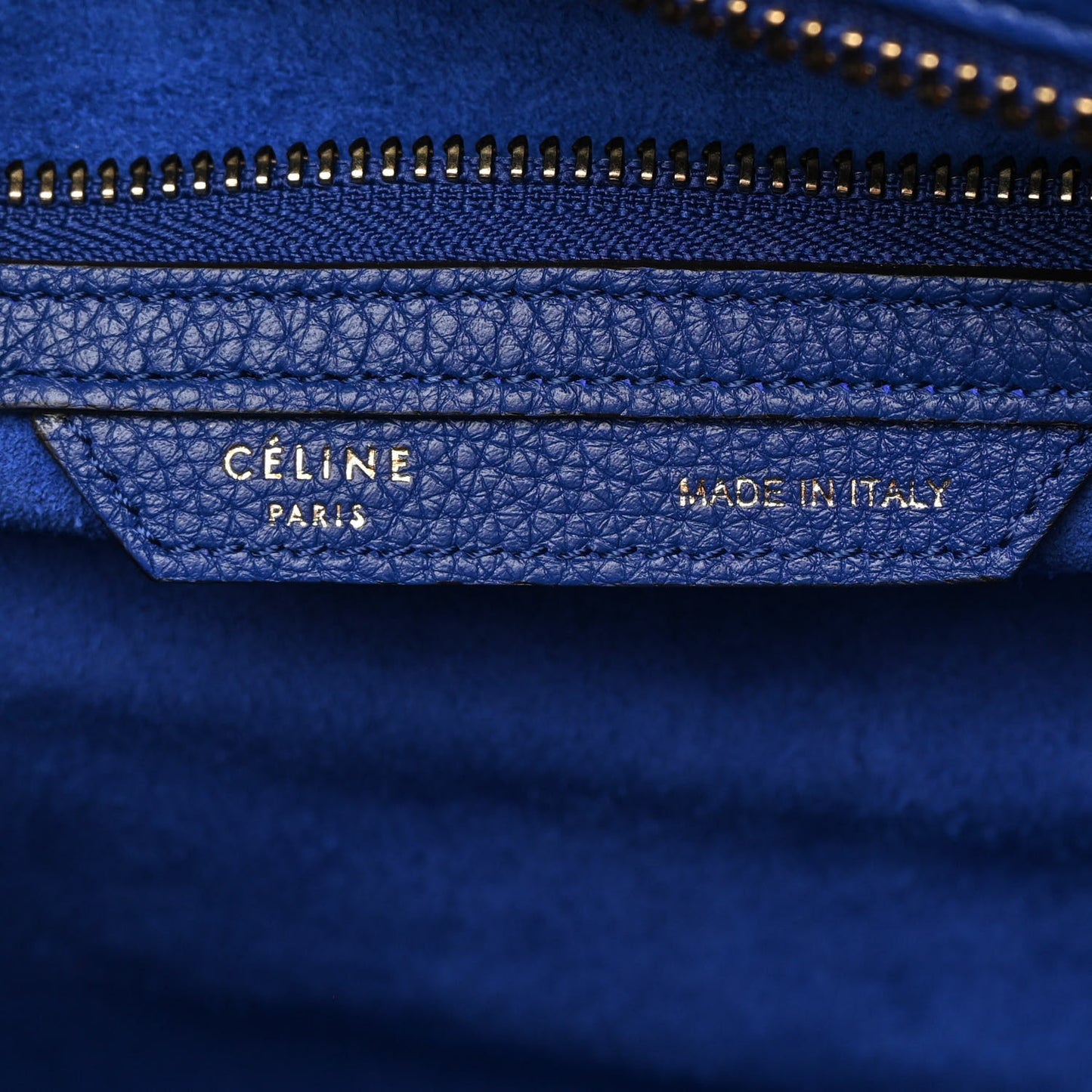 Drummed Calfskin Mini Luggage Indigo