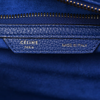 Celine Drummed Calfskin Mini Luggage Indigo 6 of 15