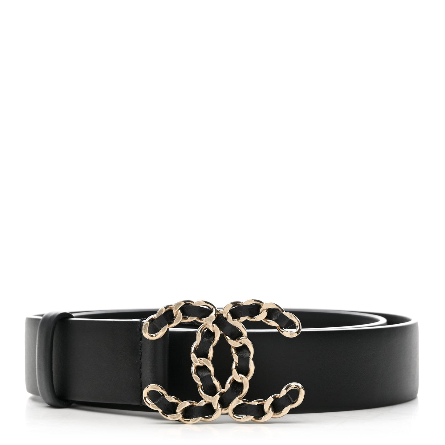 Lambskin CC Chain Belt 85 34 Black