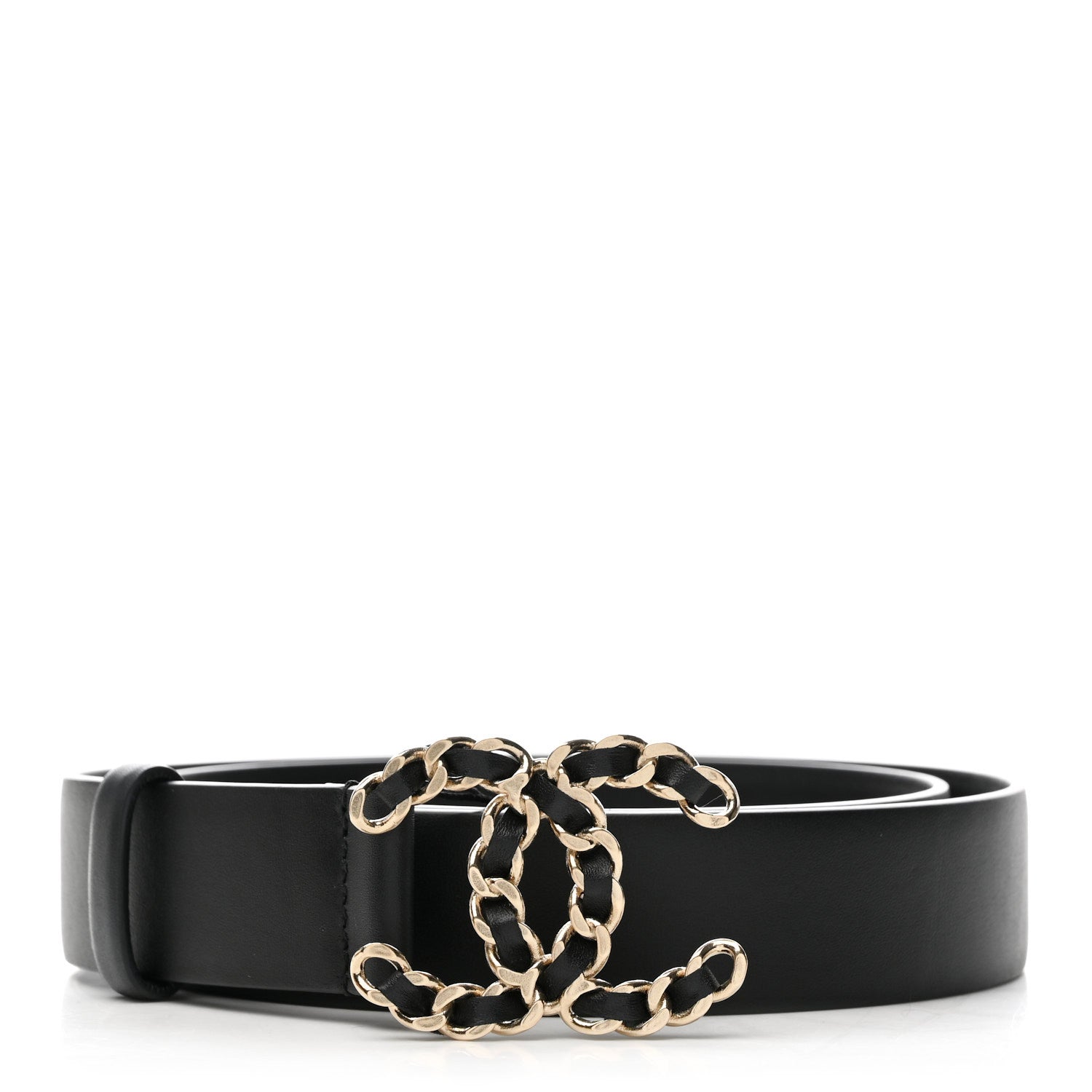 Chanel Lambskin CC Chain Belt 85 34 Black 1 of 6