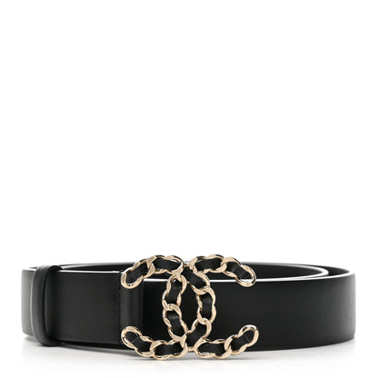 Chanel Lambskin CC Chain Belt 85 34 Black 1 of 6