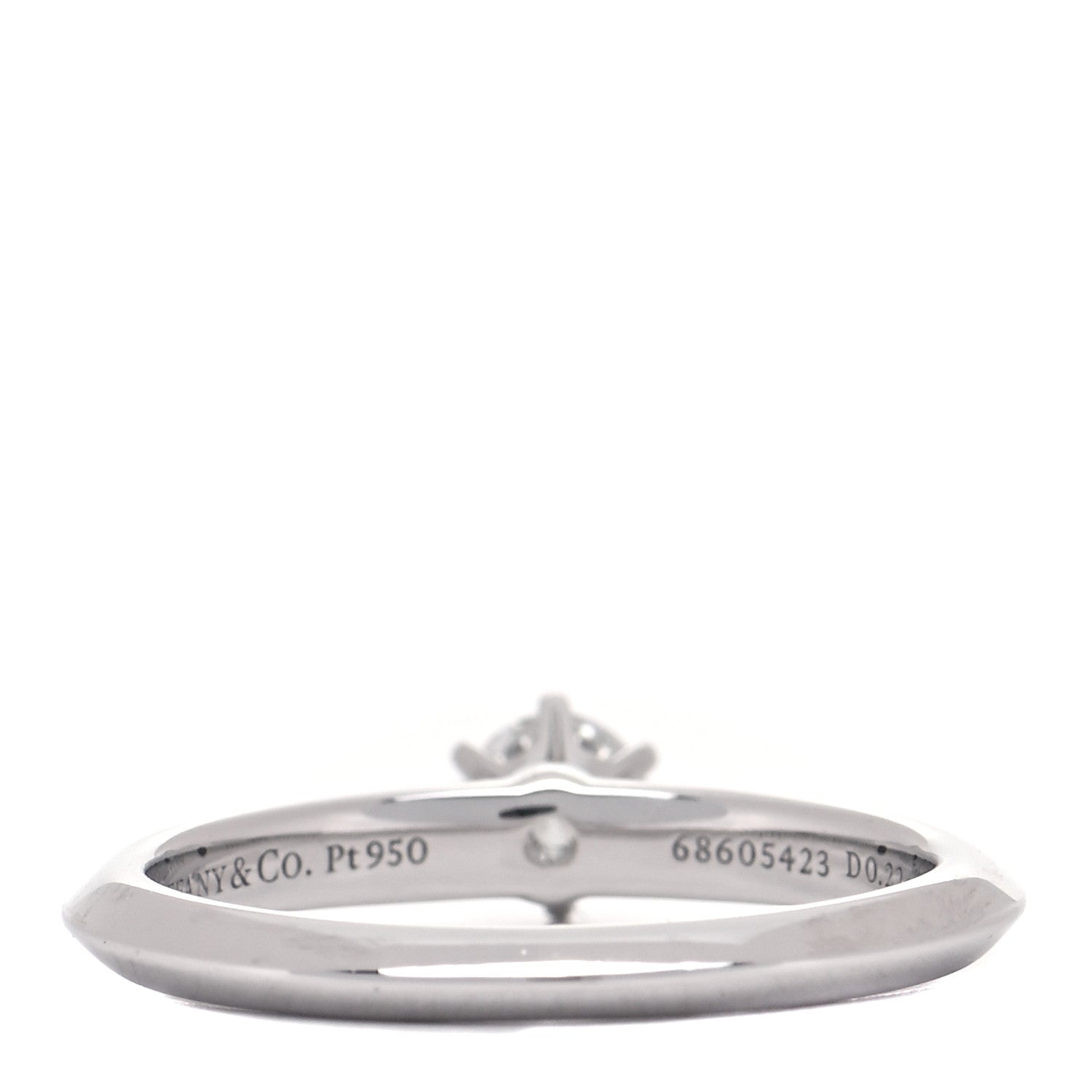 Tiffany Platinum Diamond .22ct Solitaire Engagement Ring 49 5 3 of 7