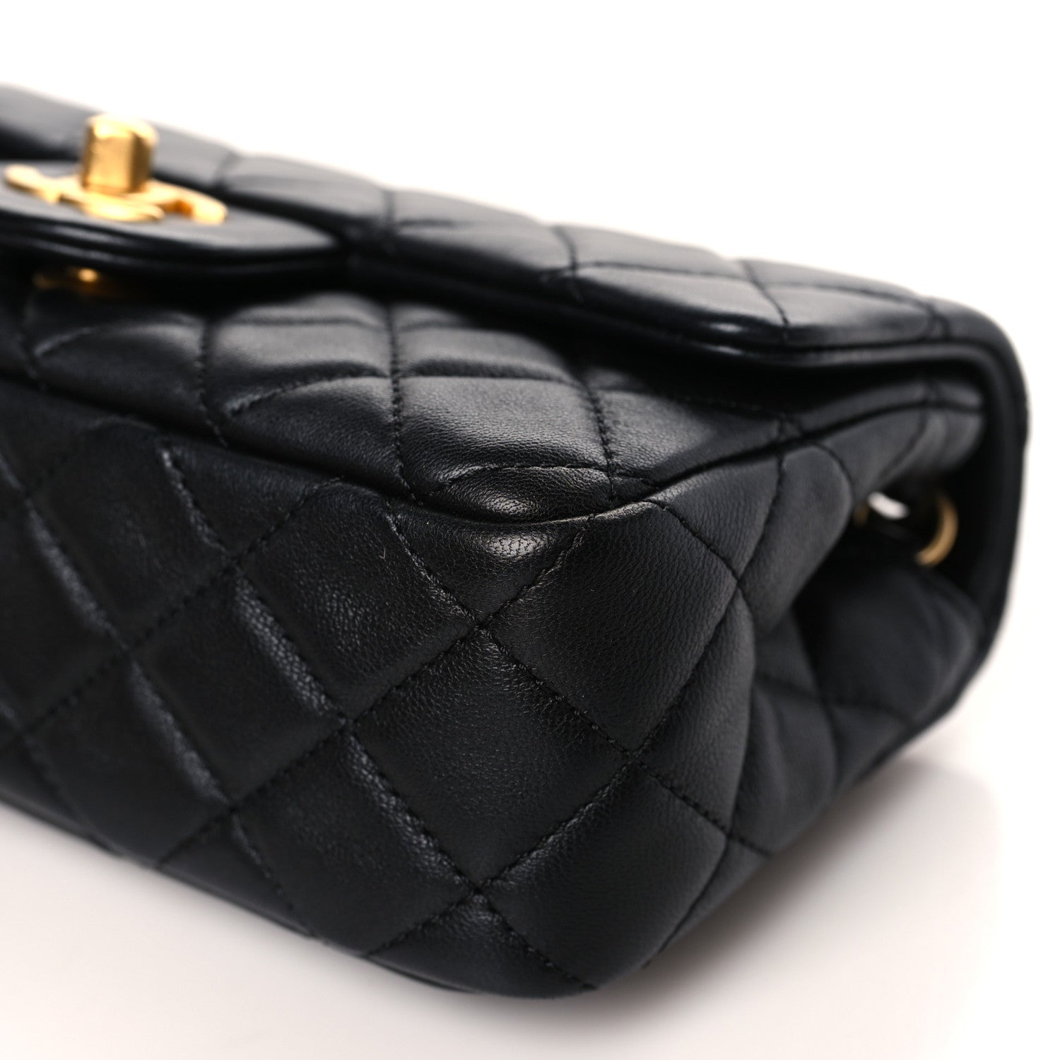 Chanel Lambskin Quilted Mini Rectangular Pearl Crush Flap Black 9 of 9