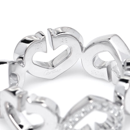 Cartier 18K White Gold Diamond Hearts and Symbols Ring 49 4.75 4 of 4