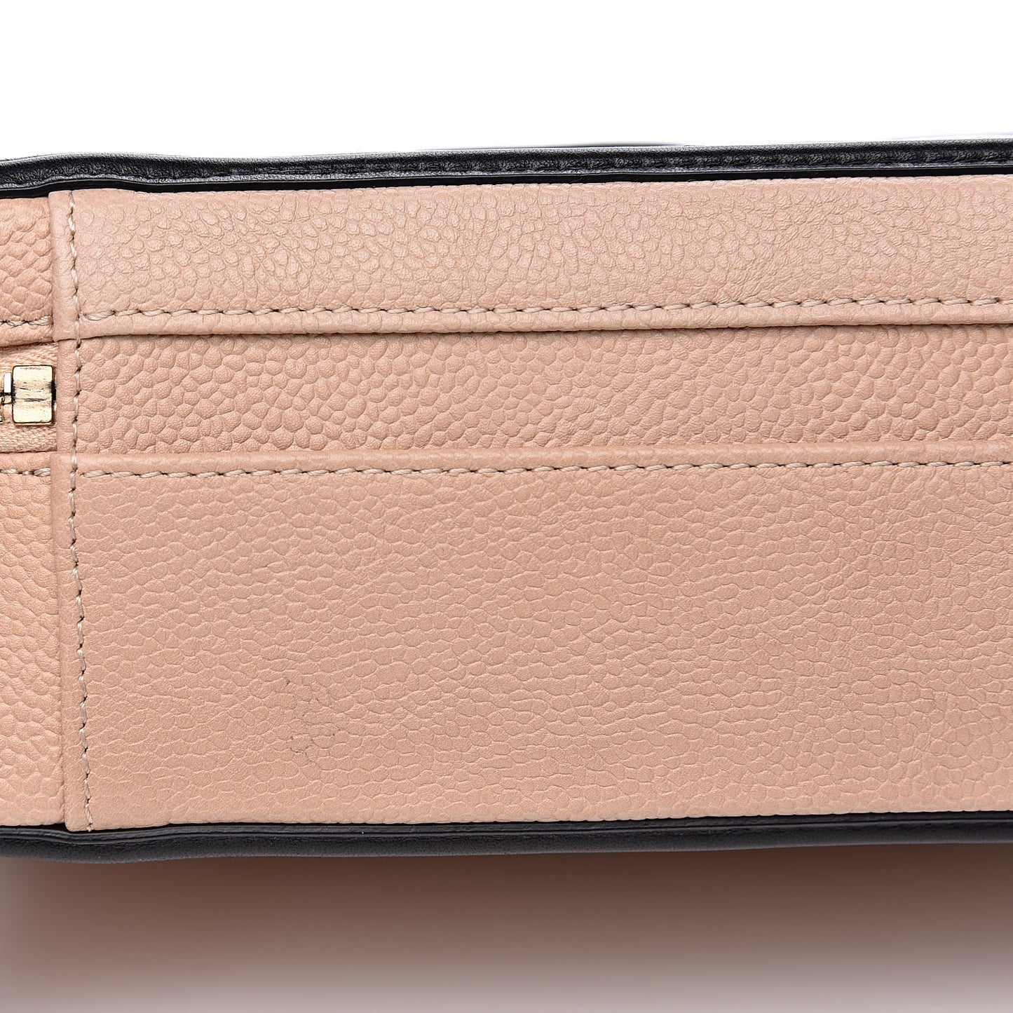 Caviar Quilted Medium CC Filigree Vanity Case Beige Black