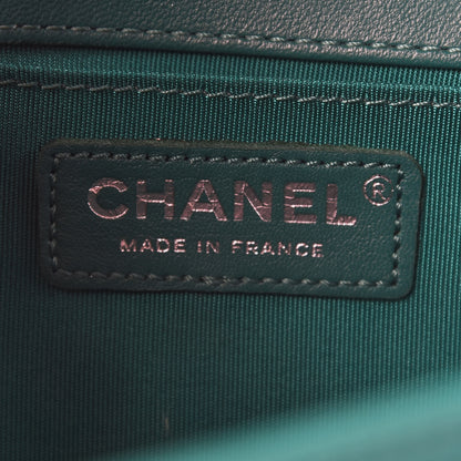 Chanel Lambskin Quilted Medium Boy Flap Green 5 of 9