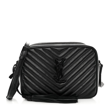 Saint Laurent Calfskin Matelasse Monogram Lou Camera Bag Black 1 of 10