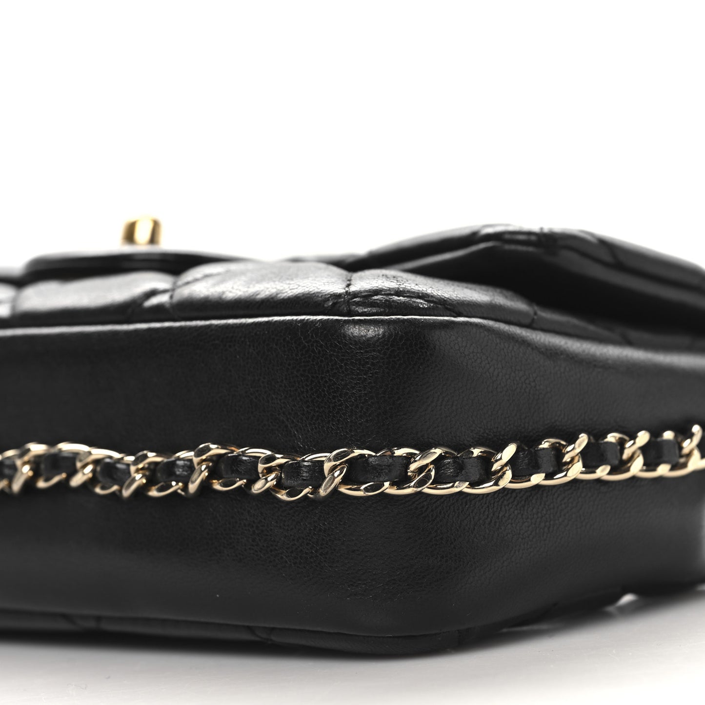 Lambskin Quilted Mini My Precious Flap Black