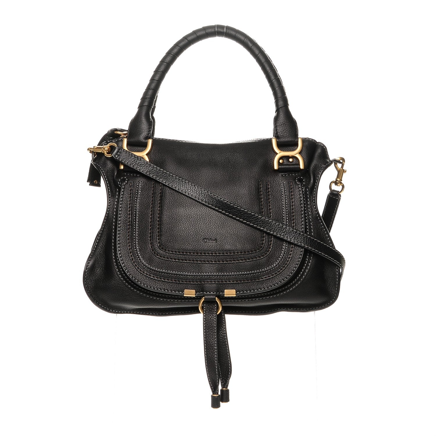 Chloe Calfskin Medium Marcie Satchel Black 1 of 7