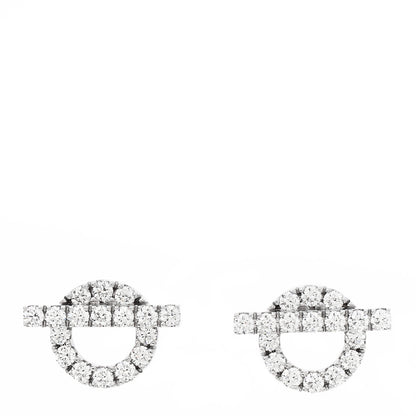 Hermes 18K White Gold Diamond Finesse Earrings 1 of 6