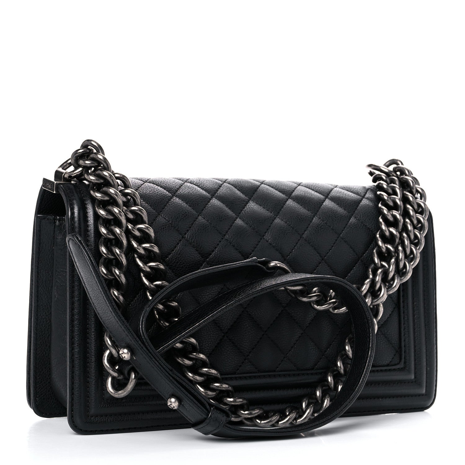 Chanel Calfskin Quilted Medium Boy Flap Black 3 of 14