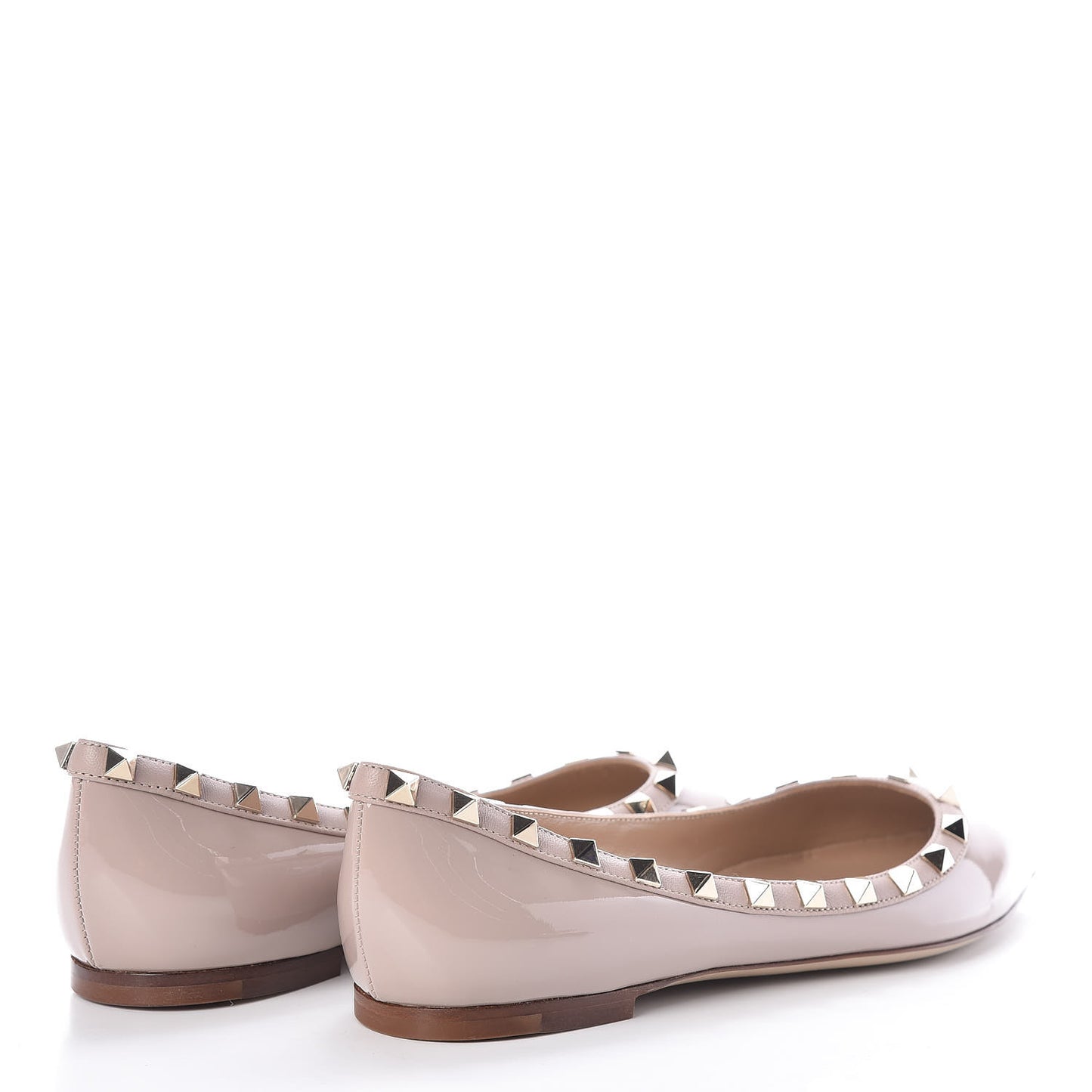 Patent Rockstud Ballerina Flats 37.5 Poudre