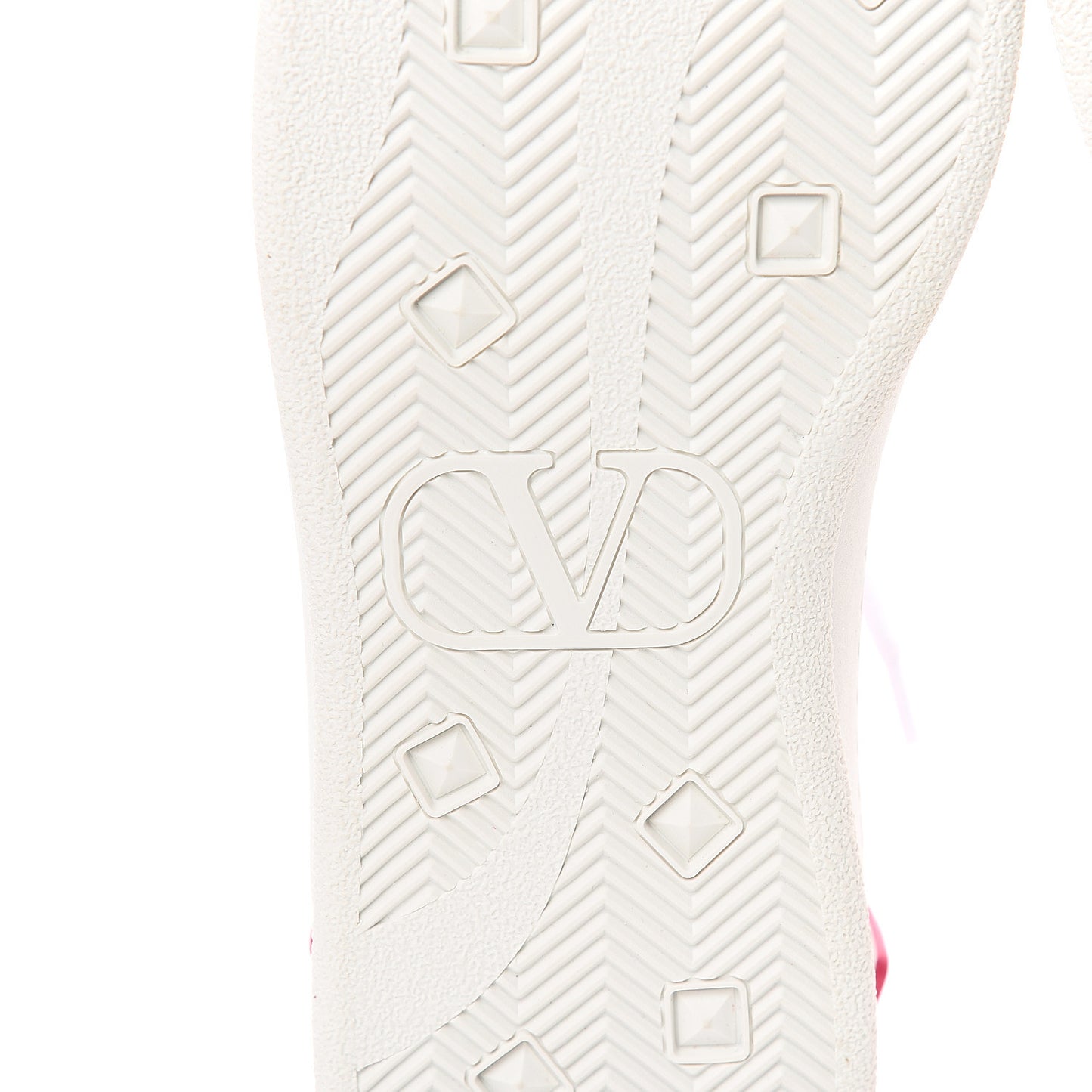 Calfskin Womens Backnet Sneakers 38.5 White Fuchsia