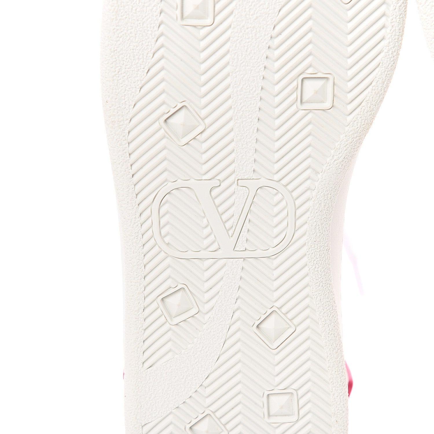 Valentino Garavani Calfskin Womens Backnet Sneakers 38.5 White Fuchsia 7 of 10