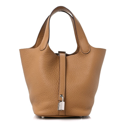 Hermes Taurillon Clemence Picotin Lock 18 PM Biscuit 1 of 10