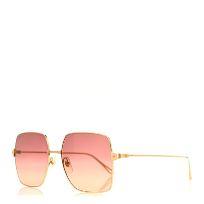 Cartier Metal Santos De Cartier Square Sunglasses CT0297S Gold 1 of 7