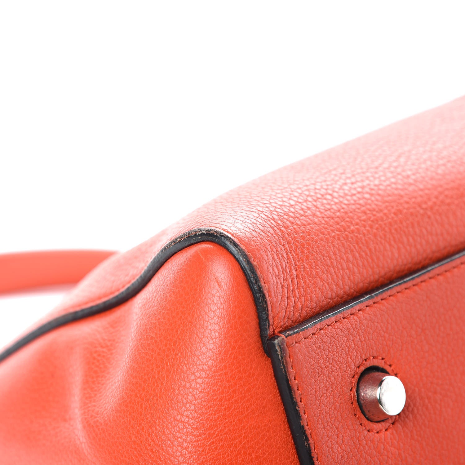 Celine Grained Calfskin Medium Edge Shoulder Bag Vermillion 9 of 21