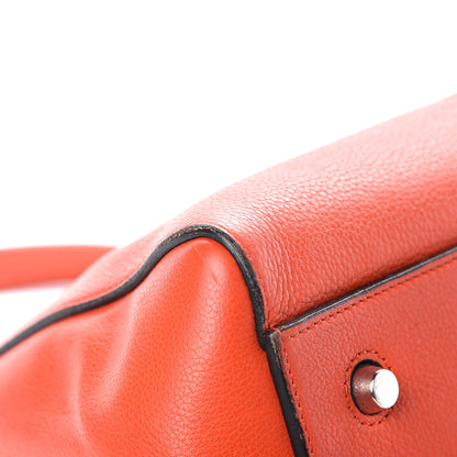 Celine Grained Calfskin Medium Edge Shoulder Bag Vermillion 9 of 21