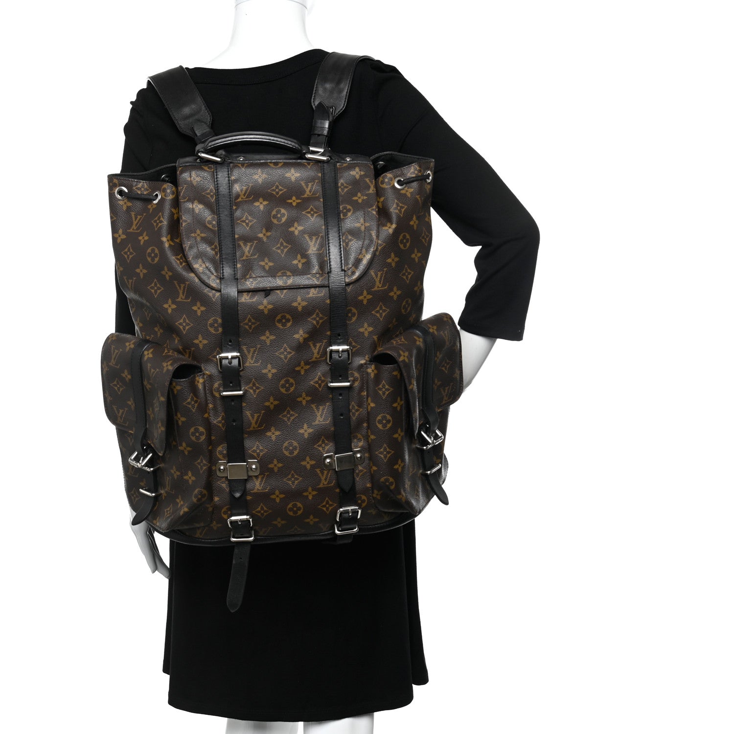 Louis Vuitton Monogram Macassar Christopher Backpack 2 of 13