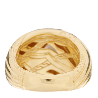 John Hardy 18K Yellow Gold Grey Diamond Lahar Dome Ring 54 7 3 of 6
