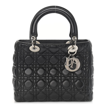 Christian Dior Lambskin Cannage Medium Lady Dior Black 1 of 10