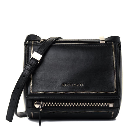 Givenchy Calfskin Chain Detail Mini Pandora Box Crossbody Bag Black 1 of 5
