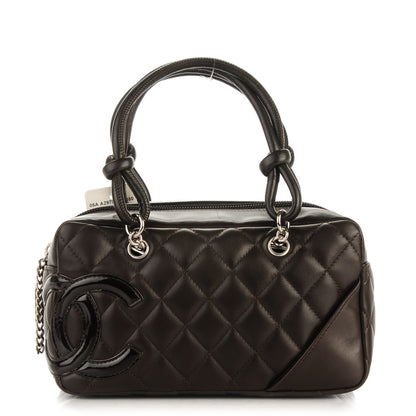 Chanel Calfskin Quilted Small Cambon Bowler Dark Brown 1 of 7