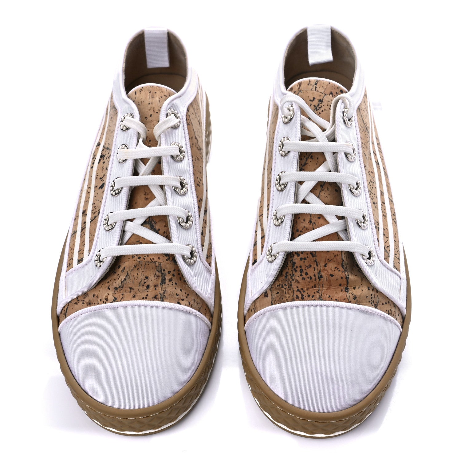 Chanel Cork Jetty Sneaker 41 Brown White 5 of 10