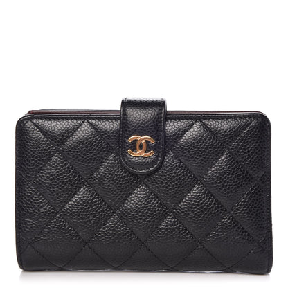 Chanel Caviar Quilted Zipped Pocket Wallet Black 1 of 10