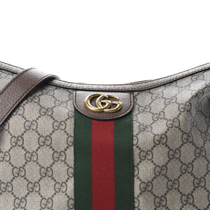 Gucci GG Supreme Monogram Web Small Ophidia Half Moon Hobo Brown 15 of 15