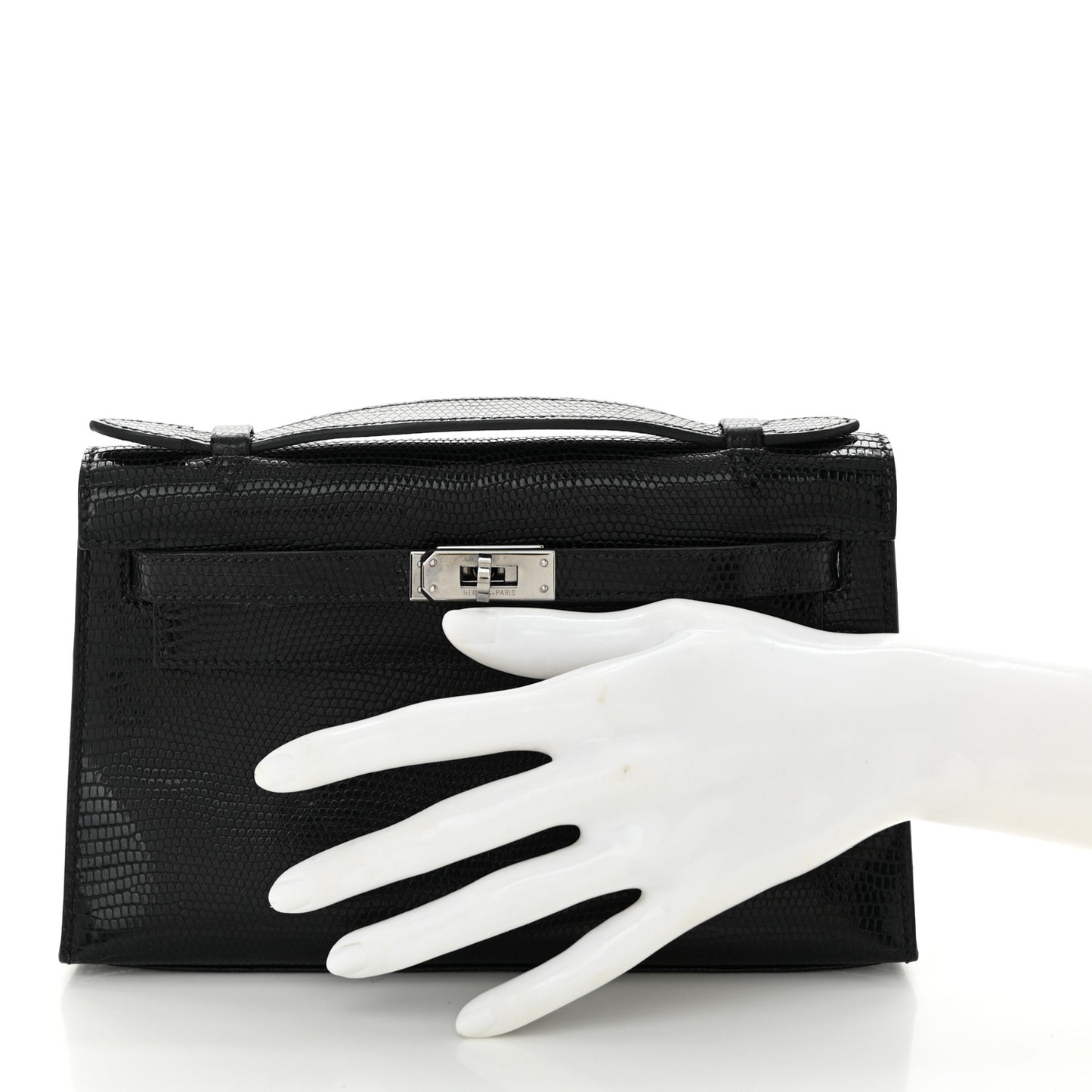 Lizard Kelly Pochette Clutch Black