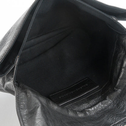 Balenciaga Agneau Giant 21 Silver Hardware Envelope Clutch Black 5 of 8