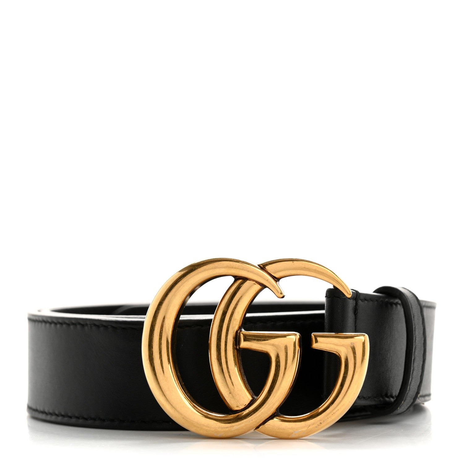 Gucci Calfskin Double G 30mm Belt 80 32 Black 1 of 8