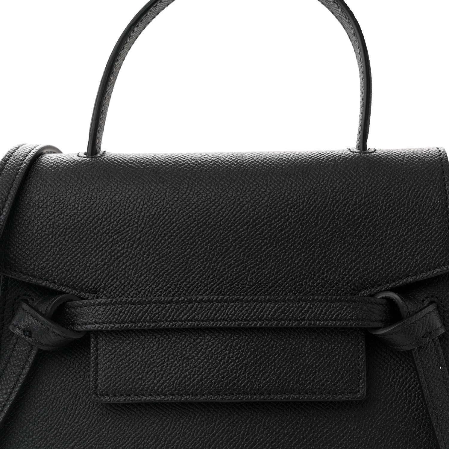 Celine Grained Calfskin Nano Belt Bag Black 7 of 10