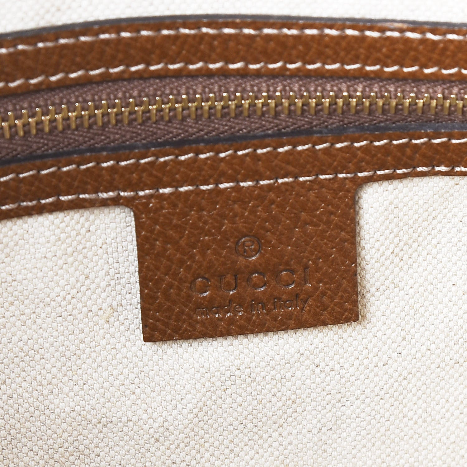 Gucci Monogram Textured Calfskin Medium Bree Foldover Tote Beige Ebony Nocciola 7 of 10